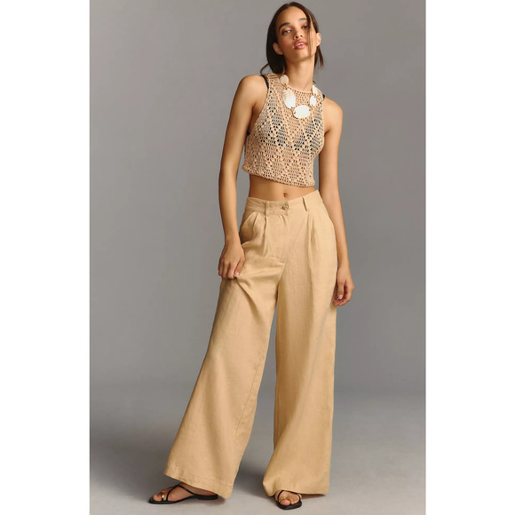 Faithfull Circa Linen Pants - New Size 8 - Picture 1 of 7